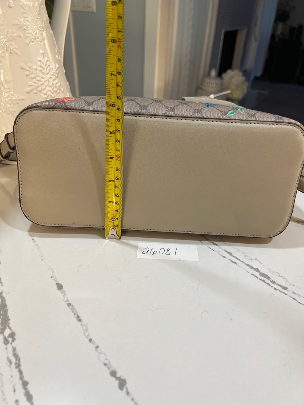 Steve Madden Beige Floral-Embroidered Dome Satchel - Picture 12 of 16